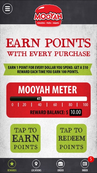 MOOYAH Burgers, Fries & Shakes Seeks Customer Loyalty via Mobile Rewards App