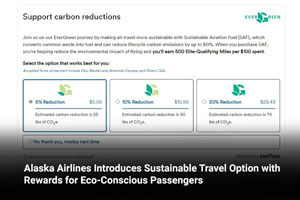Alaska Airlines Introduces Sustainable Travel Option with Rewards for Eco-Conscious Passengers