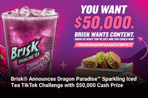 Brisk® Announces Dragon Paradise™ Sparkling Iced Tea TikTok Challenge with $50,000 Cash Prize 