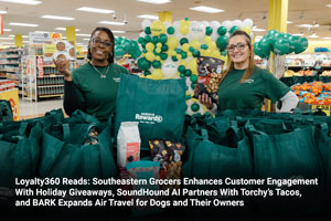 Loyalty360 Reads: Southeastern Grocers Enhances Customer Engagement with Holiday Giveaways, SoundHound AI Partners with Torchy’s Tacos, and BARK Expands Air Travel for Dogs and Their Owners 