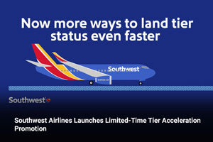 Southwest Airlines Launches Limited-Time Tier Acceleration Promotion