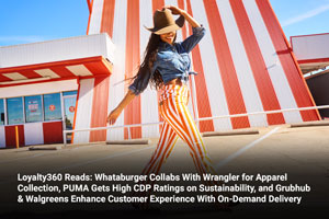 Model posing in front of Whataburger