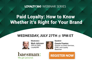 Baesman to Host Webinar on Paid Loyalty Programs 