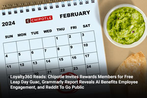 Loyalty360 Reads: Chipotle Invites Rewards Members for Free Leap Day Guac, Grammarly Report Reveals AI Benefits Employee Engagement, and Reddit To Go Public 