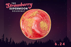Krispy Kreme Celebrates Last Supermoon of 2021 with Strawberry Supermoon Doughnut