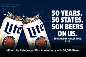 Miller Lite Celebrates 50th Anniversary with 50,000 Beers
