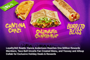 Loyalty360 Reads: Hanna Andersson Reaches One Million Rewards Members, Taco Bell Unveils Fan Created Menu, and Yesway and Allsup Collab for Exclusive Holiday Deals & Rewards