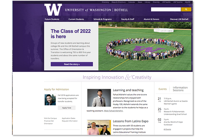 Higher Education using Website to Build Strong Bonds